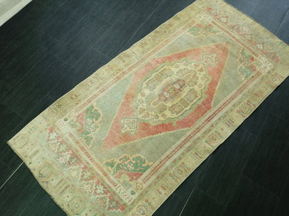 6.6 X 3.2 Vintage Rugs  TURKISH HAND MADE Rugs   Vintage Turkish Rugs   Oushak Rug   Turkish Oushak Rug, Vintage Oushak Rug, Wool Rug