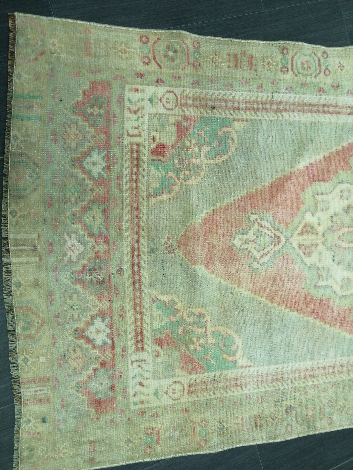 6.6 X 3.2 Vintage Rugs  TURKISH HAND MADE Rugs   Vintage Turkish Rugs   Oushak Rug   Turkish Oushak Rug, Vintage Oushak Rug, Wool Rug