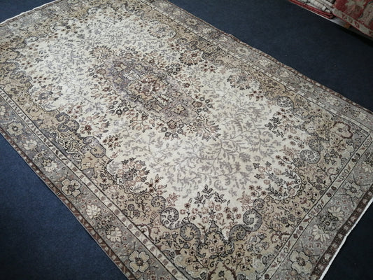 6.3 x 10 OUSHAK RUG TURKISH Oushak Rug Vintage Oushak Runner Rug Vintage Runner Rug Wool Oushak Rug Hand Made Rugs Vintage Turkish Rug