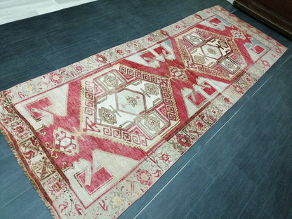 9.9 X 3.6 Oushak Runner Rug Turkish Runner Rug Vintage Runner Rug Hallway Runner Rug Kitchen Runner Rug Wool Runner Rug Wool Oushak Rug