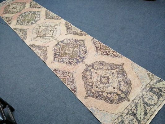 Oushak Runner Rug Turkish Runner Rug 2.6 x 13 Vintage Runner Rug Hallway Runner Rug Kitchen Runner Rug Wool Runner Rug Wool Oushak Rug