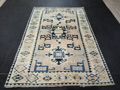 6.8 x 4.4 OUSHAK RUG Vintage Runner Rug Wool Oushak Rug Hand Made Rugs Vintage Turkish Rug