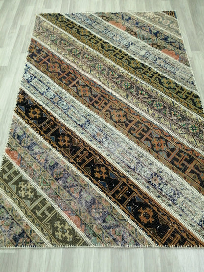 Patchwork Rugs, Handmade Rug Oushak Rug, Rustic Rug, Bohemian Runner, Turkish Rug Farmhouse Rug, Vintage Rug Company Wool rug Wholesale Rug