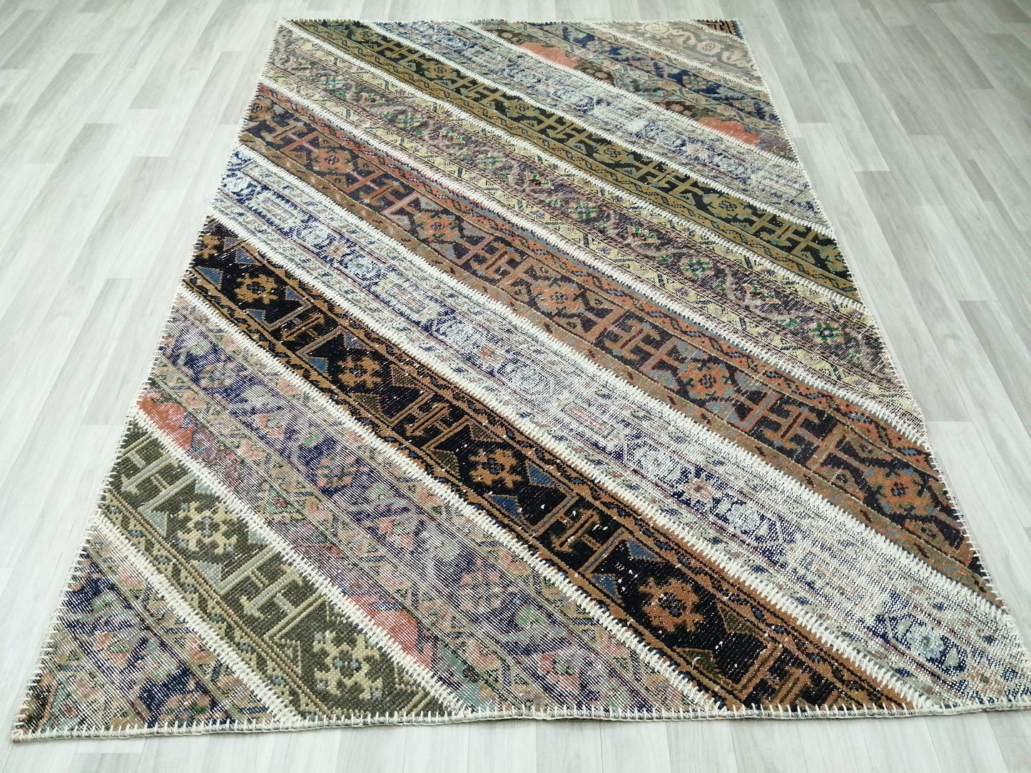 Patchwork Rugs, Handmade Rug Oushak Rug, Rustic Rug, Bohemian Runner, Turkish Rug Farmhouse Rug, Vintage Rug Company Wool rug Wholesale Rug