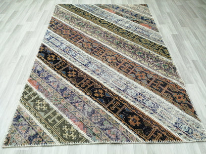 Patchwork Rugs, Handmade Rug Oushak Rug, Rustic Rug, Bohemian Runner, Turkish Rug Farmhouse Rug, Vintage Rug Company Wool rug Wholesale Rug