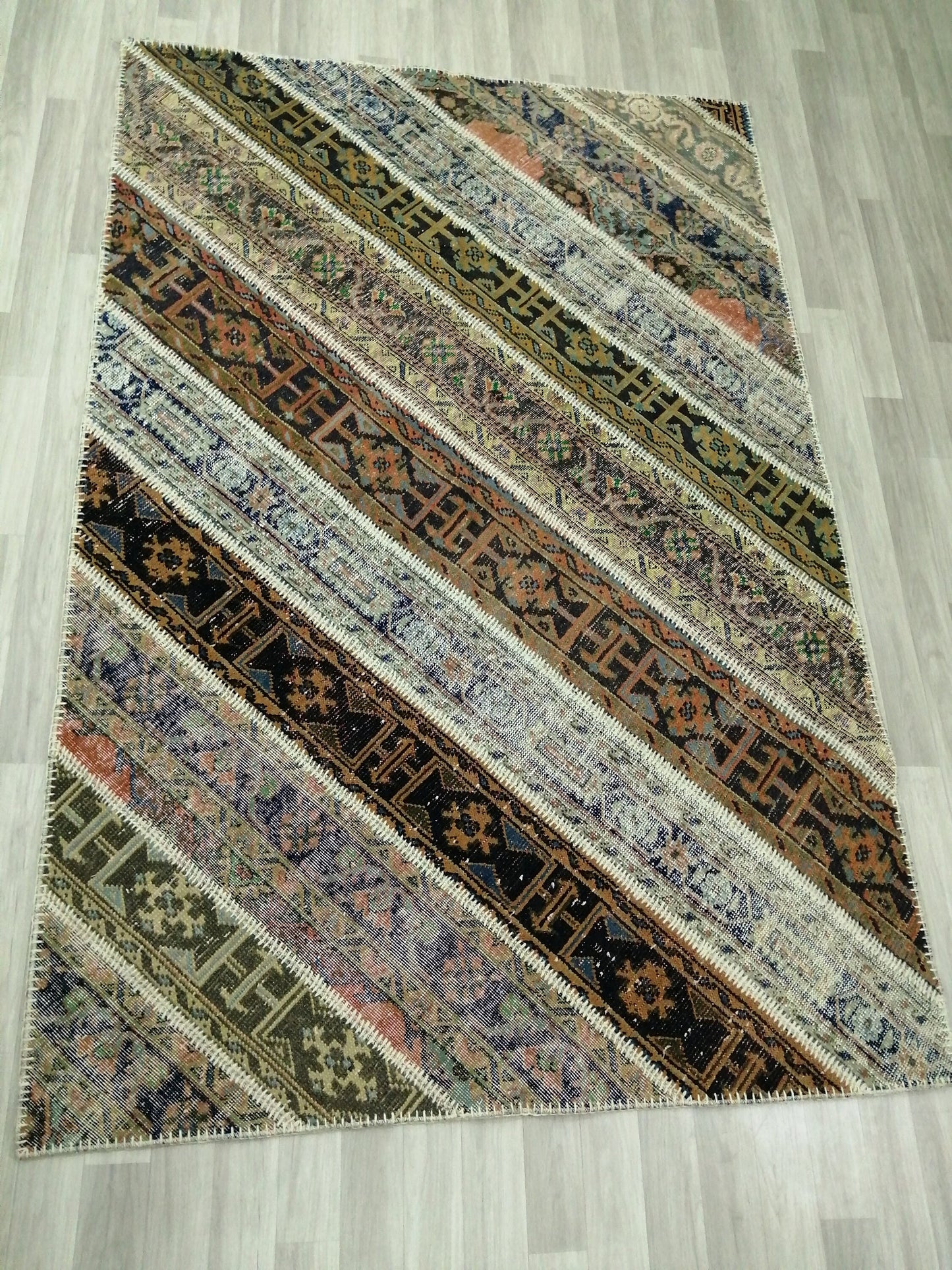 Patchwork Rugs, Handmade Rug Oushak Rug, Rustic Rug, Bohemian Runner, Turkish Rug Farmhouse Rug, Vintage Rug Company Wool rug Wholesale Rug