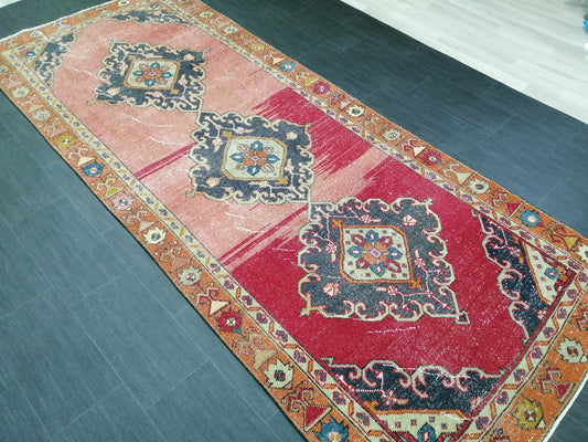 10 X 4.4. Oushak Runner Rug Turkish Runner Rug Vintage Runner Rug Hallway Runner Rug Kitchen Runner Rug Wool Runner Rug Wool Oushak Rug