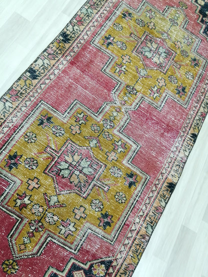 8.3 X 3.3 Rugs, Hand Made Rug, Oushak Rug, Rustic Rug, Bohemian Rug, Rug Runner, Turkish Rug, Farmhouse Rug, Vintage Rug, Wool rug