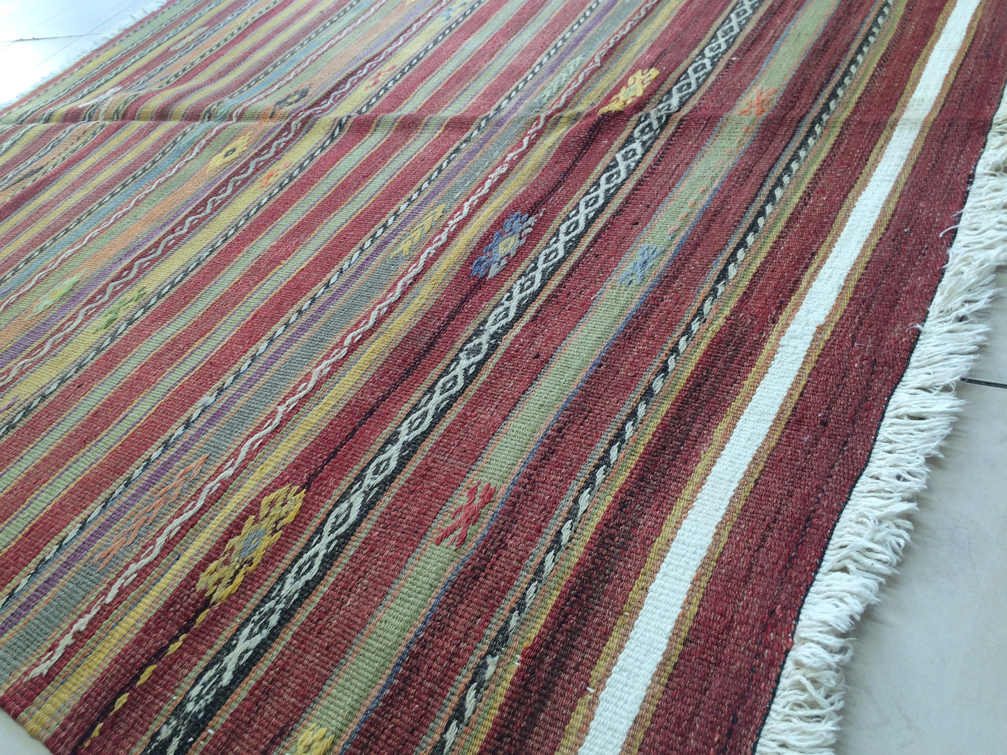 5 x 6 FLAT WOVEN Rugs, Hand Made Flatweave Rug, Oushak Rug, Rustic Rug, Turkish Rug, Farmhouse Rug, Vintage Rug