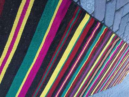 2.6 x 10.4 Flat Woven Oushak Runner Rug Turkish Flat Weave Runner Rug Vintage Runner Rug Hallway Runner Rug Kitchen Runner Rug Wool Runner