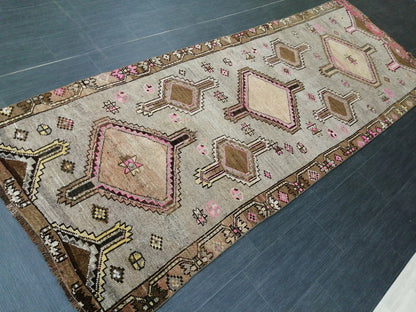 3.8 x 10.4 Oushak Runner Rug Turkish Runner Rug Vintage Runner Rug Hallway Runner Rug Kitchen Runner Rug Wool Runner Rug Wool Oushak Rug