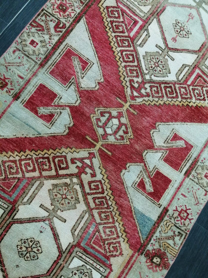 9.9 X 3.6 Oushak Runner Rug Turkish Runner Rug Vintage Runner Rug Hallway Runner Rug Kitchen Runner Rug Wool Runner Rug Wool Oushak Rug