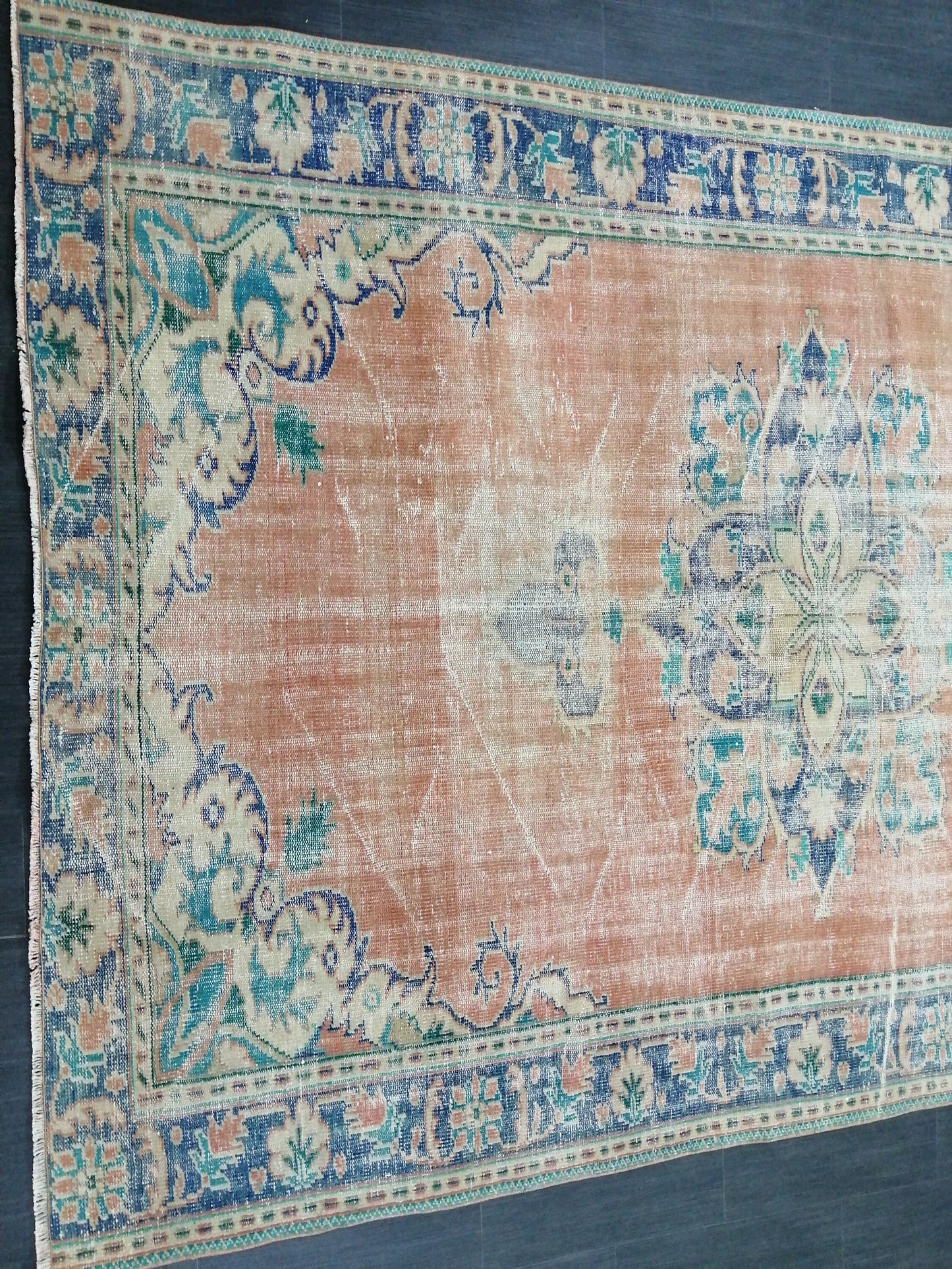 9.7 X 6.8 LARGE Rugs, Hand Made Rug, Oushak Rug, Rustic Rug, Bohemian Rug, Rug Runner, Turkish Rug, Farmhouse Rug, Vintage Rug, Wool rug