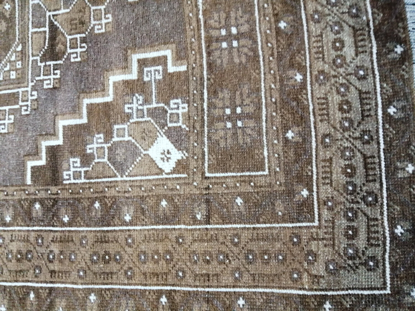 Neutral RUG TURKISH 3.3 x 6.3 Rug Vintage Neutral Rug Wool Oushak Rug Hand Made Persian Rugs Vintage Turkish Rug Neutral Oriental rug