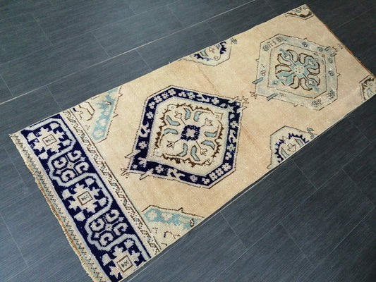 6.5 x 2.5 Short Oushak Runner Rug Turkish Runner Rug Vintage Runner Rug Hallway Runner Rug Kitchen Runner Rug Wool Runner Rug Wool Runner