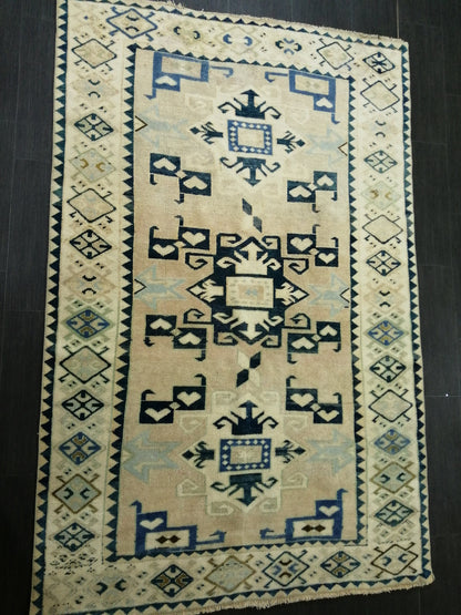 6.8 x 4.4 OUSHAK RUG Vintage Runner Rug Wool Oushak Rug Hand Made Rugs Vintage Turkish Rug