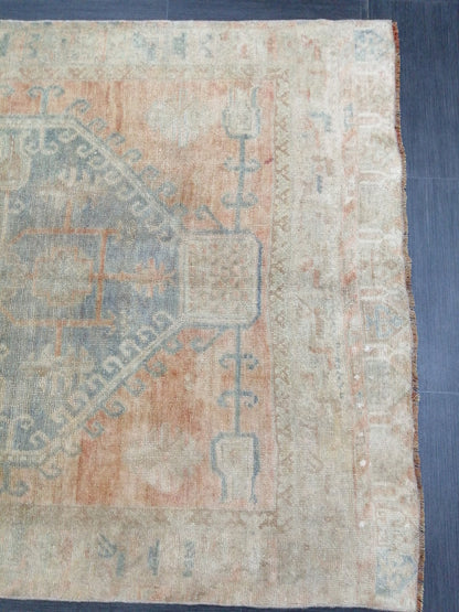 4.3 x 11.9 Faded Oushak Runner Rug Turkish Runner Rug Vintage Runner Rug Hallway Runner Rug Wool Kitchen Runner Rug