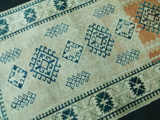 4.6 X 7.2 OUSHAK Wool Rug Hand Made Rugs Vintage Turkish Rug