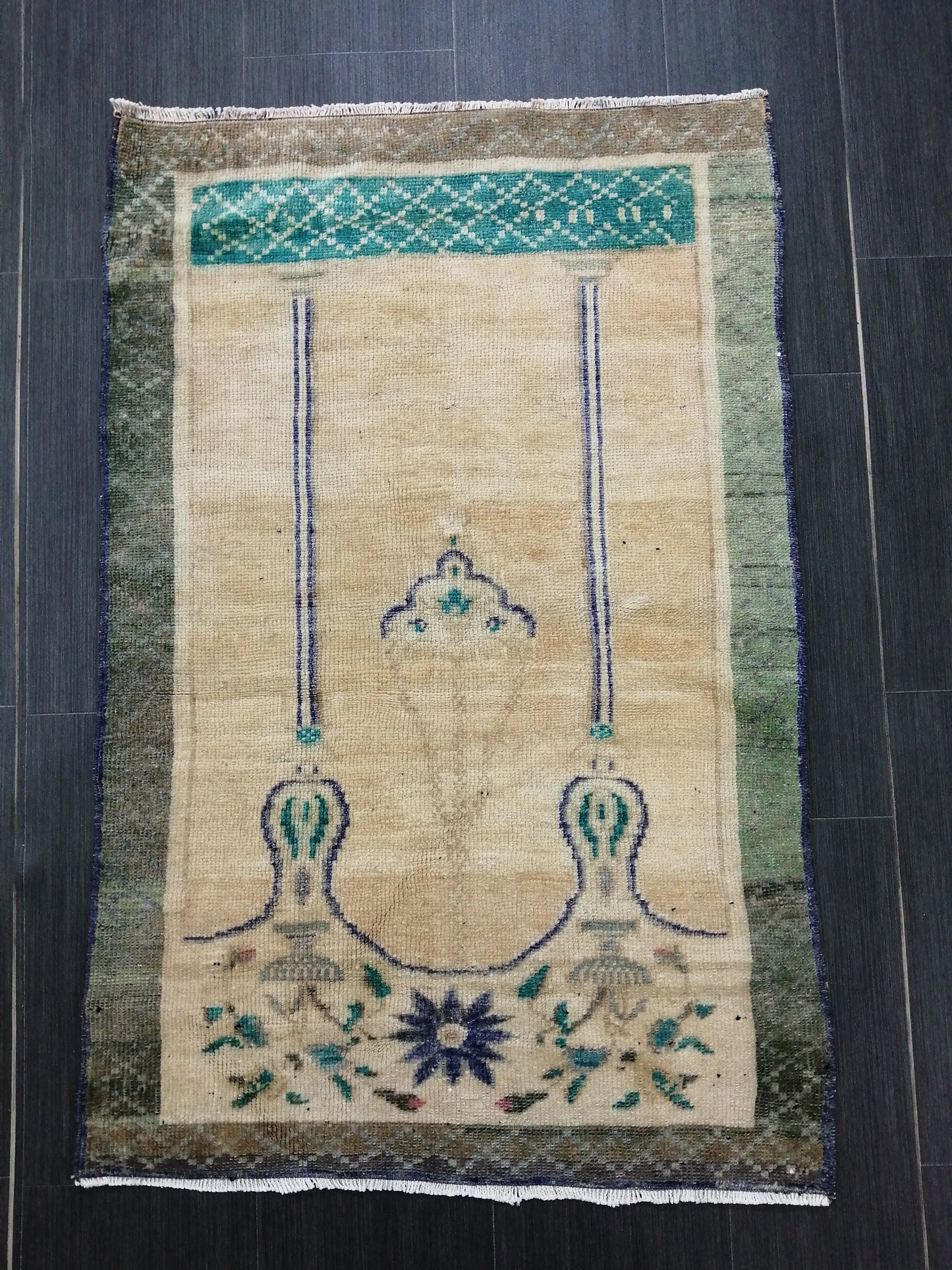 3.9 x 2.5 Rugs, Hand Made Rug, Oushak Rug, Rustic Rug, Bohemian Rug, Rug Runner, Turkish Rug, Farmhouse Rug, Vintage Rug, Wool rug