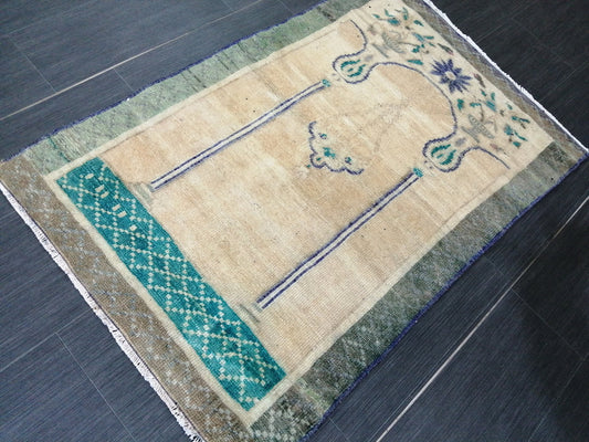 3.9 x 2.5 Rugs, Hand Made Rug, Oushak Rug, Rustic Rug, Bohemian Rug, Rug Runner, Turkish Rug, Farmhouse Rug, Vintage Rug, Wool rug