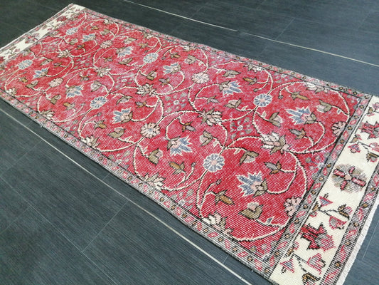 6.3 x 2.4 Oushak Runner Rug Turkish Runner Rug Vintage Runner Rug Hallway Runner Rug Kitchen Runner Rug Wool Runner Rug Wool Oushak Rug