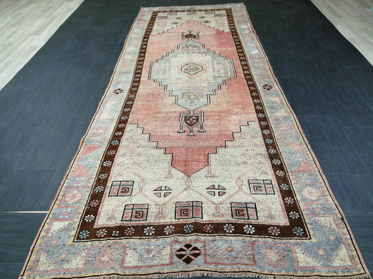 4 x 10.9 Oushak Runner Rug Turkish Runner Rug Vintage Runner Hallway Runner Rug Kitchen Runner Rug Wool Runner Rug Oriental Runner Carpet