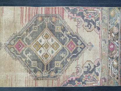2.6 x 11 Oushak Runner Rug Turkish Runner Rug Vintage Runner Rug Hallway Runner Rug Kitchen Runner Rug Wool Runner Rug Wool Oriental Runner