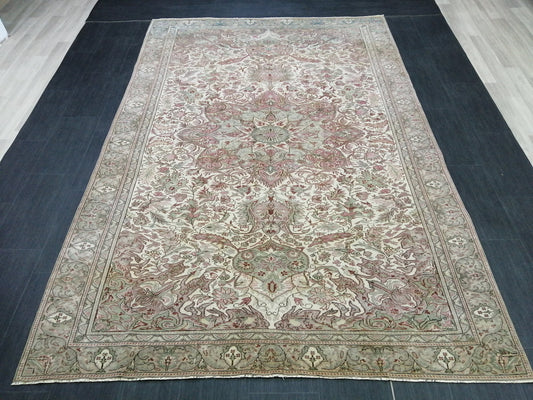 9.2 x 6.2 OUSHAK RUG TURKISH Oushak Rug Vintage Oushak Runner Rug 9x6 Vintage Persian Rug Wool Oushak Rug Hand Made Rugs Vintage Turkish Rug