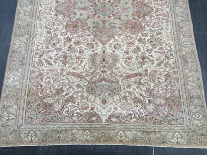 9.2 x 6.2 OUSHAK RUG TURKISH Oushak Rug Vintage Oushak Runner Rug 9x6 Vintage Persian Rug Wool Oushak Rug Hand Made Rugs Vintage Turkish Rug