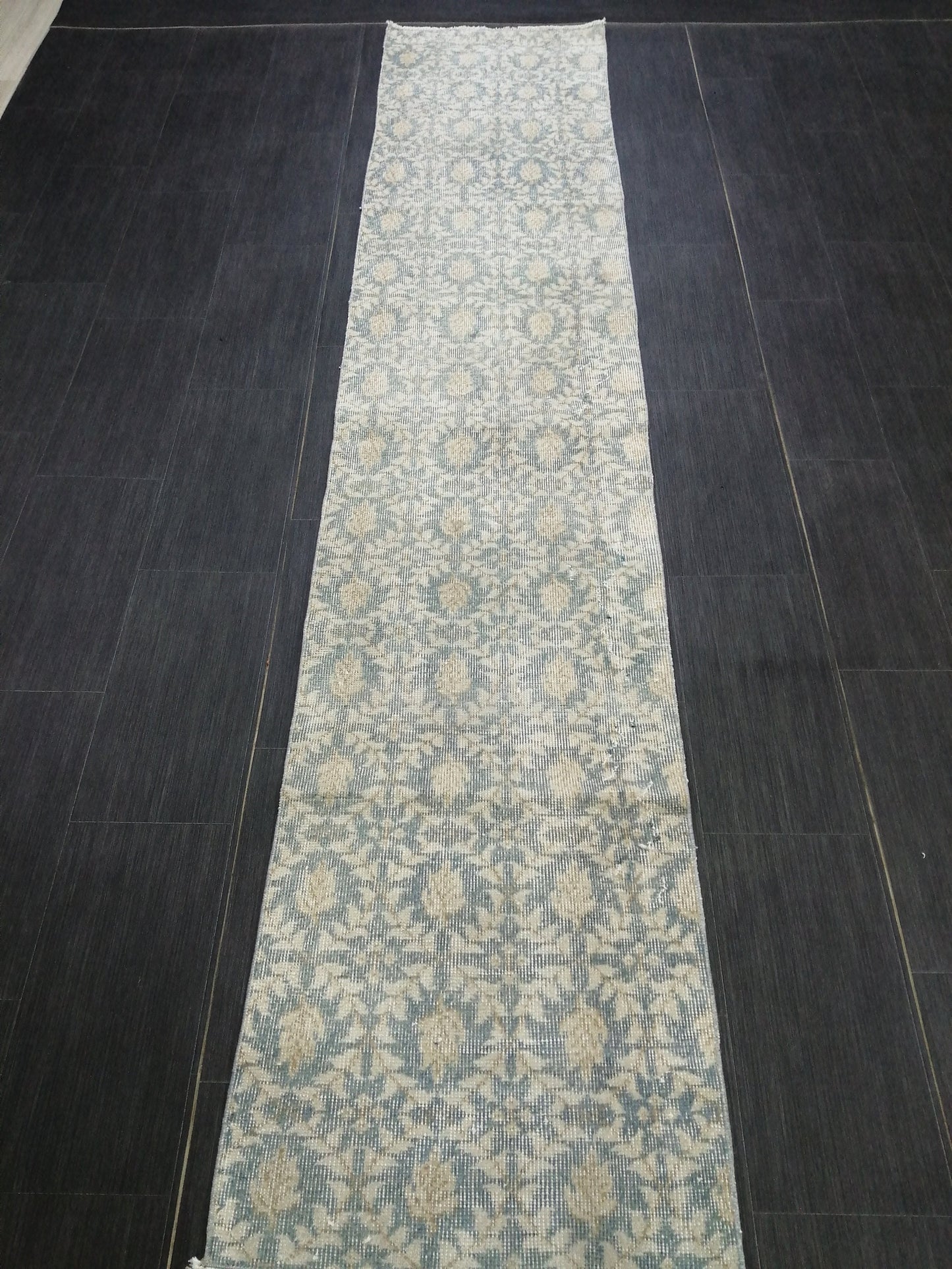 Floral Oushak Runner Rug 10.3 x 2 Turkish Runner Rug Vintage Runner Rug Hallway Runner Rug Kitchen Runner Rug Wool runner vintageturkish_rug