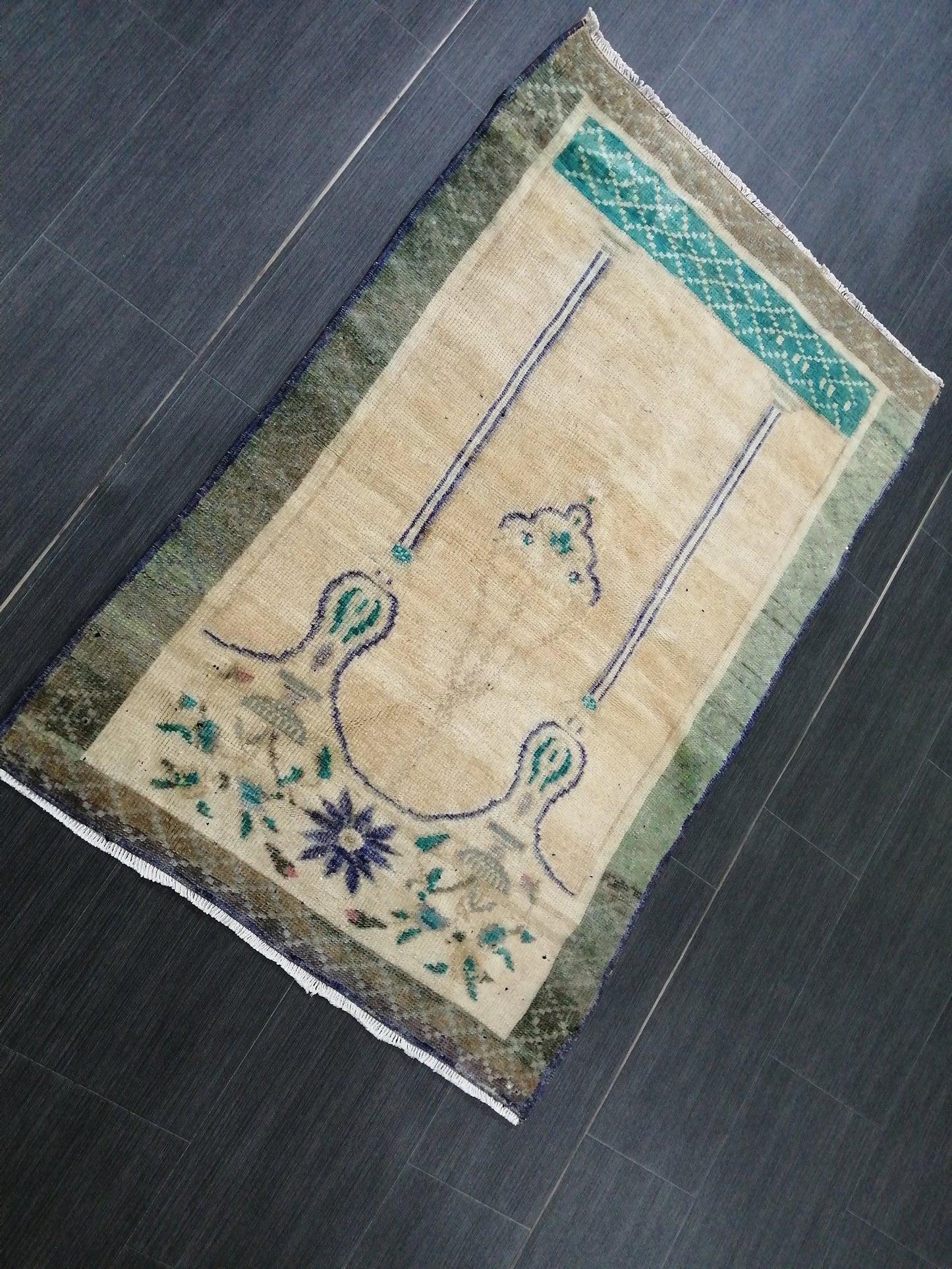 3.9 x 2.5 Rugs, Hand Made Rug, Oushak Rug, Rustic Rug, Bohemian Rug, Rug Runner, Turkish Rug, Farmhouse Rug, Vintage Rug, Wool rug