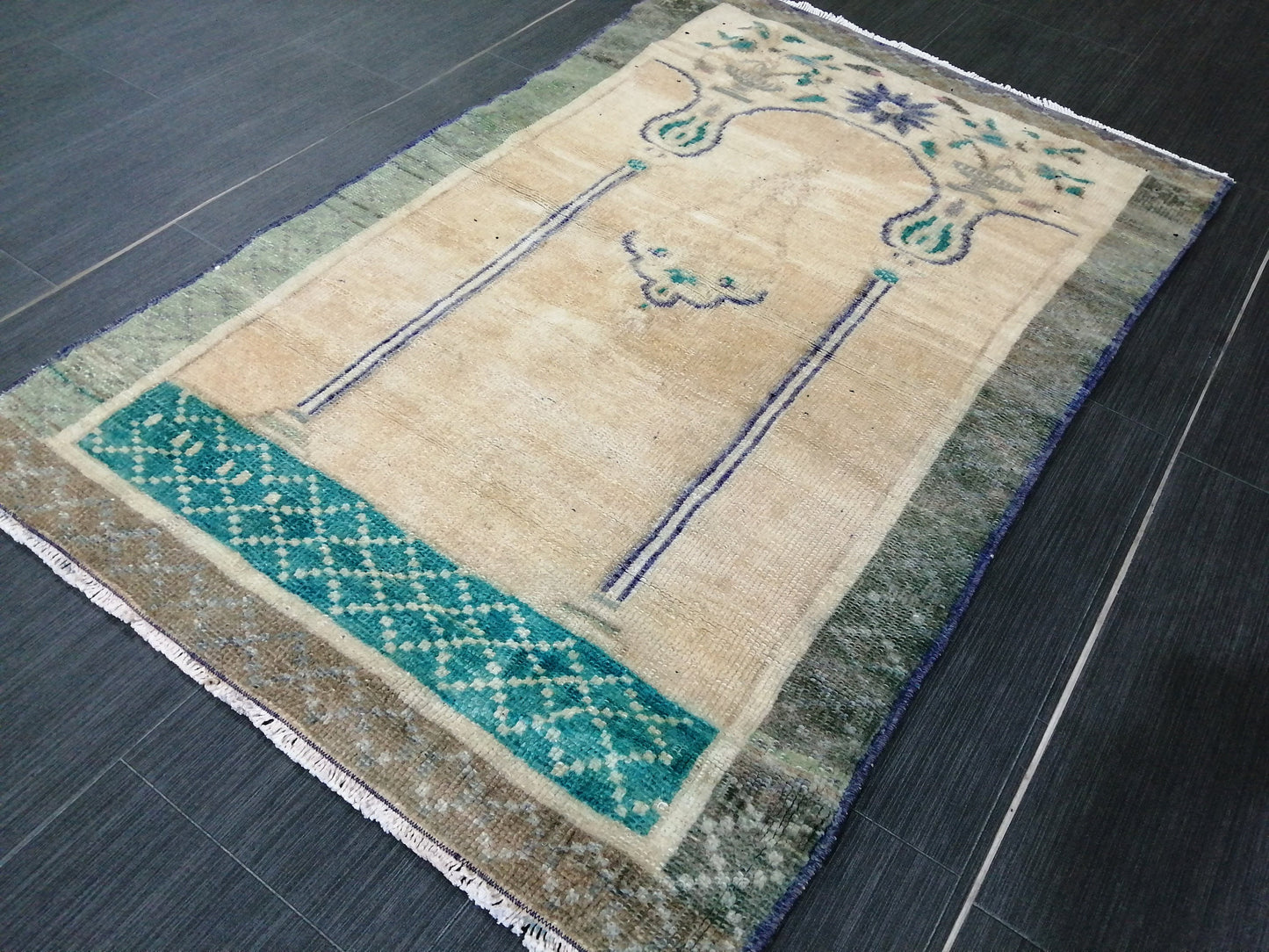 3.9 x 2.5 Rugs, Hand Made Rug, Oushak Rug, Rustic Rug, Bohemian Rug, Rug Runner, Turkish Rug, Farmhouse Rug, Vintage Rug, Wool rug