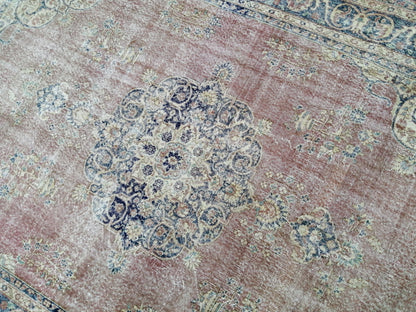 7x10 Vintage RUG TURKISH Rug Vintage Oushak Rug Vintage Oriental Rug Wool Oushak Rug Hand Made Rugs Vintage Turkish Rug