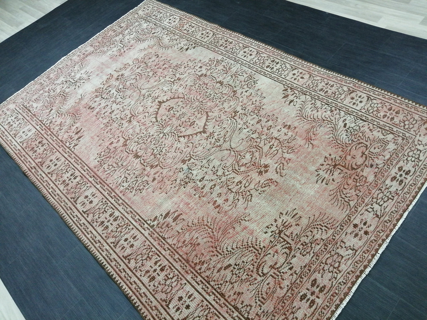 9.3 x 6.2 Large Rugs, Hand Made Rug, Oushak Rug, Rustic Rug, Light Green Rug, 9x6 Rug, Turkish Rug, Farmhouse Rug, Vintage Rug, Wool rug