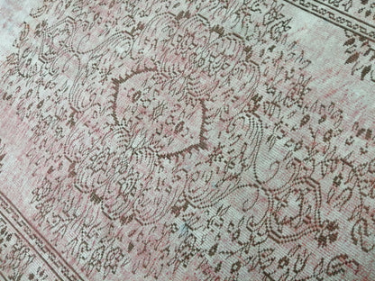 9.3 x 6.2 Large Rugs, Hand Made Rug, Oushak Rug, Rustic Rug, Light Green Rug, 9x6 Rug, Turkish Rug, Farmhouse Rug, Vintage Rug, Wool rug