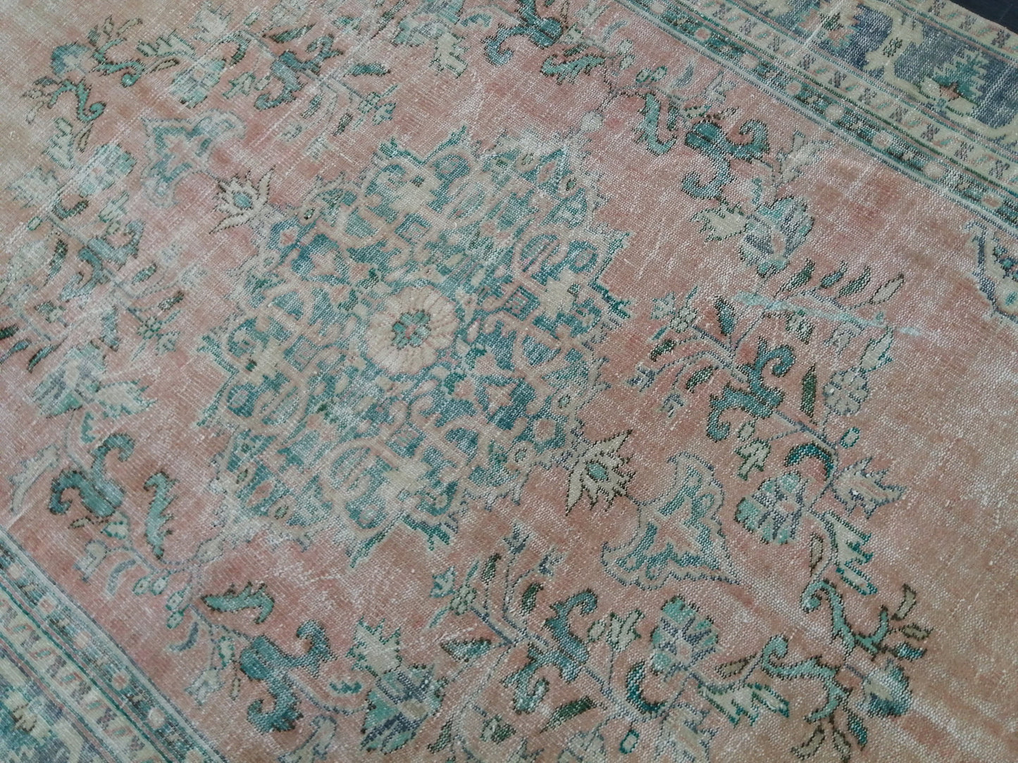 7.4 x 10.7 Large OUSHAK RUG TURKISH Rug Vintage Oriental 7x11 Vintage Rug Wool Oushak Rug Hand Made Rugs Vintage Turkish Rug 8x11 rug