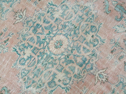 7.4 x 10.7 Large OUSHAK RUG TURKISH Rug Vintage Oriental 7x11 Vintage Rug Wool Oushak Rug Hand Made Rugs Vintage Turkish Rug 8x11 rug