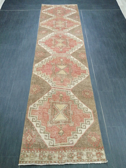 11x2.9 Oushak Runner Rug Turkish Runner Rug Vintage Runner Rug Hallway Runner Rug Kitchen Runner Rug Wool Runner Rug Wool Oushak Rug