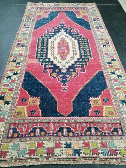 9.5 x 4.6 Rugs, Hand Made Rug, Oushak Rug,Turkish Rug, Farmhouse Rug, Vintage Rug, Wool rug