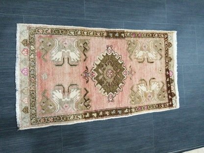 Small Turkish Rug Mini Rug Small Area Rug Turkish Rug Oushak Rug Hand Made Rug Vintage Rug Vintage Mat Hand Knotted Rug