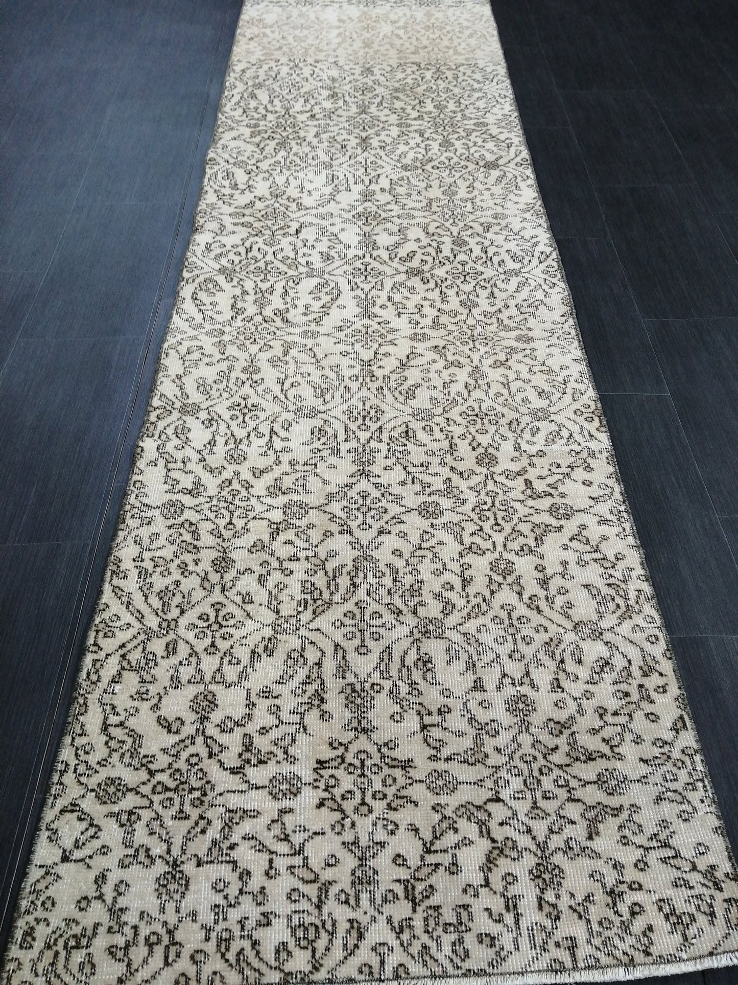 9.4 X 2.6 Oushak Runner Rug Turkish Runner Vintage Runner Rug Hallway Runner Rug Persian Kitchen Runner Rug Oriental Wool Runner Rug