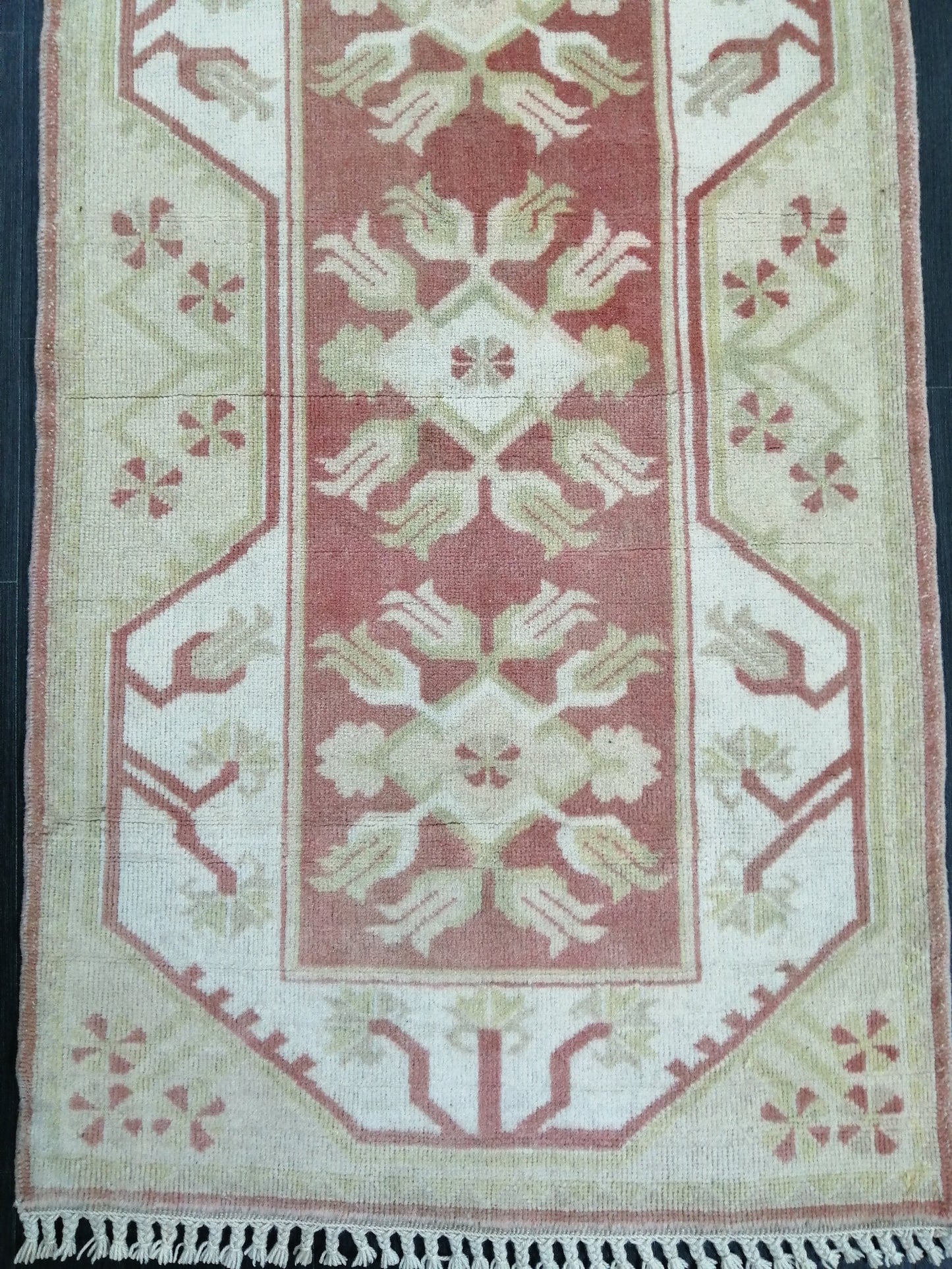 Muted Oushak Runner 2.5 x 9.5 Kitchen Runner Rug Wool Runner Rug Wool Oushak Rug Turkish Runner Rug Vintage Runner Rug Hallway Runner Rug