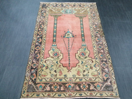 5.8 x 3.8 Rugs, Hand Made Rug, Oushak Rug, Rustic Rug, Turkish Rug, Farmhouse Rug, Vintage Rug, Wool rug