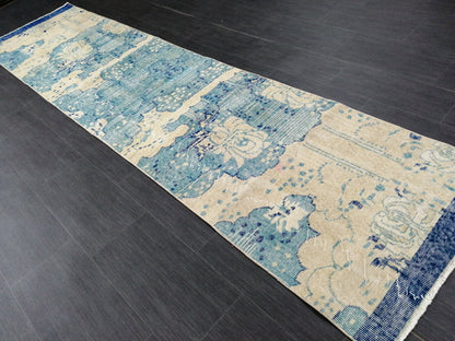 Oushak Runner Rug 10 x 2.5 Turkish Runner Rug Vintage Runner Rug Hallway Runner Rug Kitchen Runner Rug Wool Runner Rug Wool Oushak Rug
