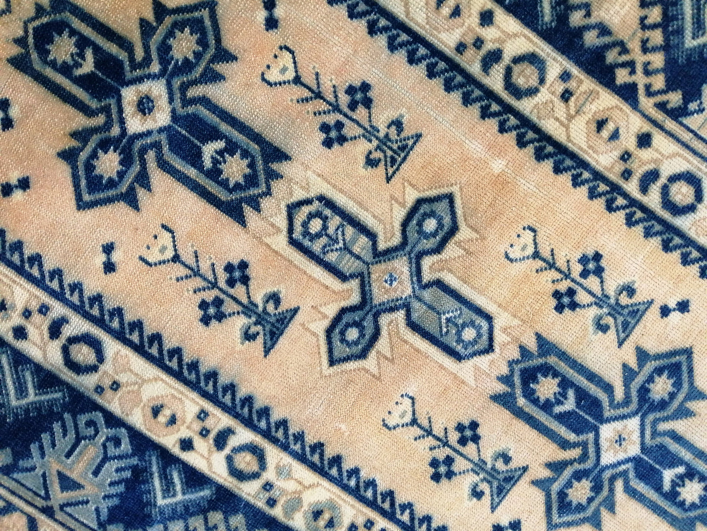 6.8 X 3.9 Rugs, Hand Made Rug, Oushak Rug, Rustic Rug,  BLUE Rug, Rug Runner, Turkish Rug, Farmhouse Rug, Vintage Rug, Wool rug