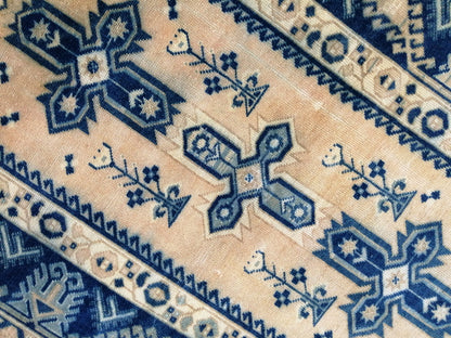 6.8 X 3.9 Rugs, Hand Made Rug, Oushak Rug, Rustic Rug,  BLUE Rug, Rug Runner, Turkish Rug, Farmhouse Rug, Vintage Rug, Wool rug
