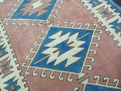 4.8 X 3  Vintage Oushak Rug Vintage Rug Wool Oushak Rug 5X3 Hand Made Rugs Vintage Turkish Rug
