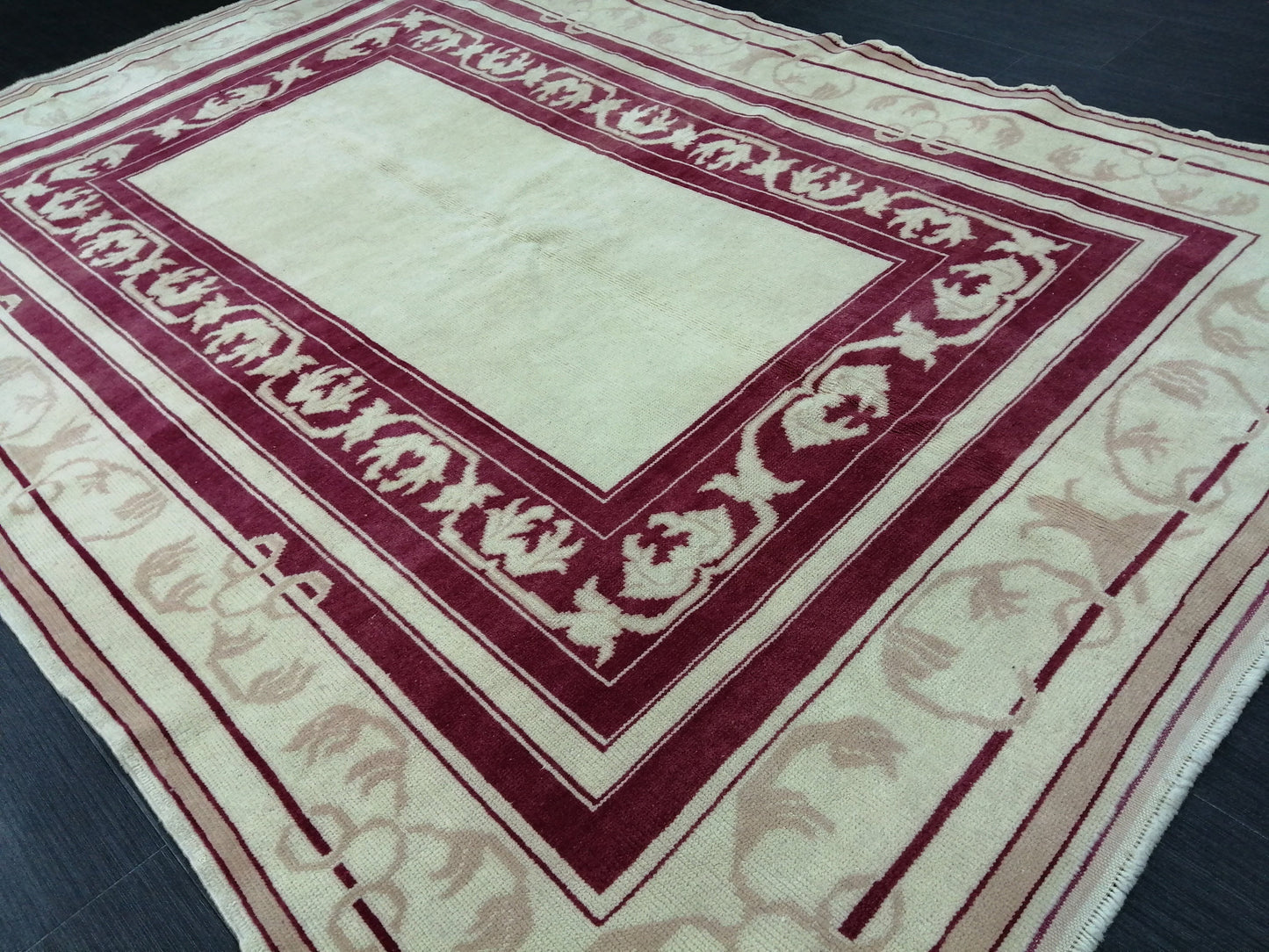 5,2 x 7.4 Burgundy Rug, Hand Made Rug, Oushak Rug, Rustic Rug, Bohemian Rug, Bordo Turkish Rug, Farmhouse Rug, Vintage Rug, Wool Vine rug