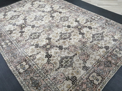 7 x 10.4 Vintage Rug TURKISH HAND MADE Rug Vintage Turkish Rug Oushak Rug  Traditional Rug, Turkish Rug, Vintage Oushak Rug, Wool Rug 7x10