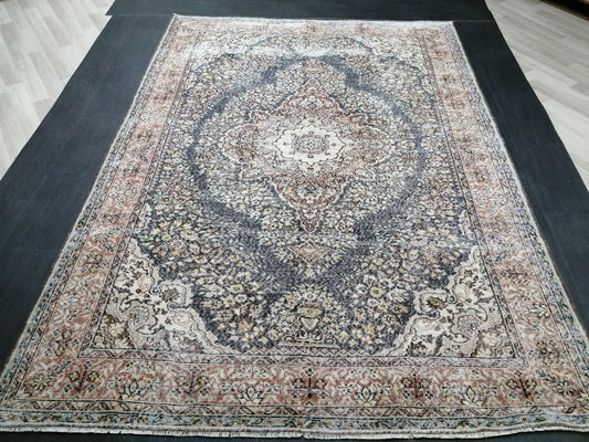 6.7 x 9.5 Vintage Rug HAND MADE Rug Vintage Turkish Rugs  Oushak Rug  Decor Rug, Turkish Oushak Rug, Vintage Oushak Rug, Wool Rug